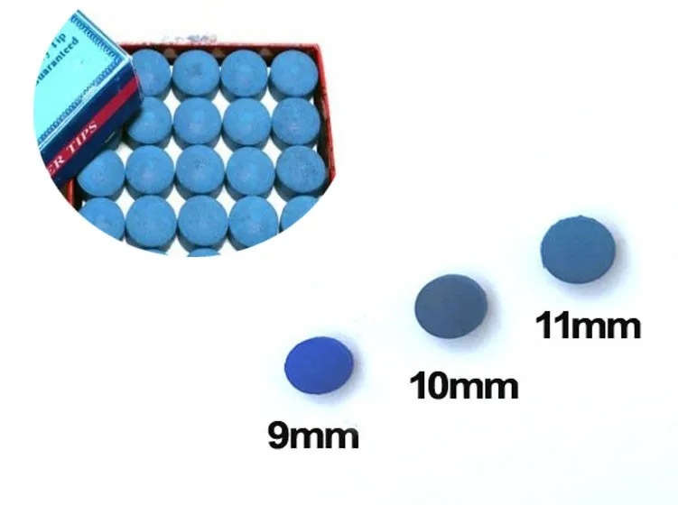 50 шт./лот 9 мм/10 мм/11 мм дешевые Лось мастер снукер кий советы Сделано в Китае /снукер советы бильярдные аксессуары