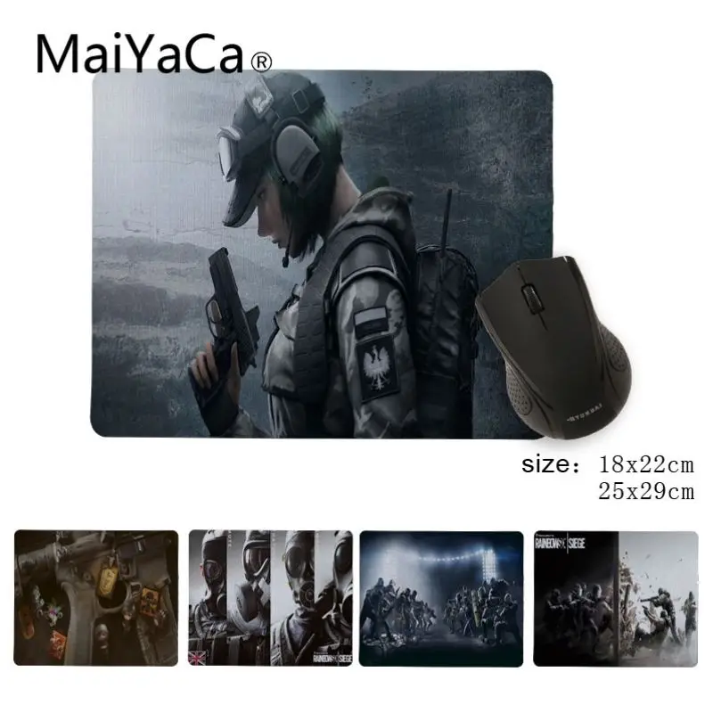 MaiYaCa 2018 Новый Rainbow Six осада противоскользящие прочный силиконовый Computermats игровой Padmouse геймер к Клавиатура для ноутбука CS