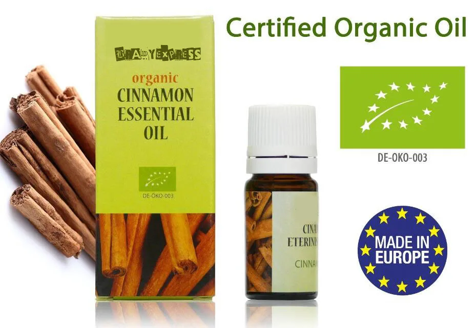 Free Shipping 100 PURE ORGANIC CINNAMON BARK ESSENTIAL OIL 10ml