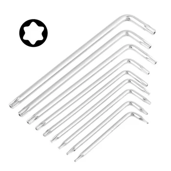 

9pcs Star Key Safety Anti Tamper Proof Torx Bit Hexagon Wrench Set L-Shape new