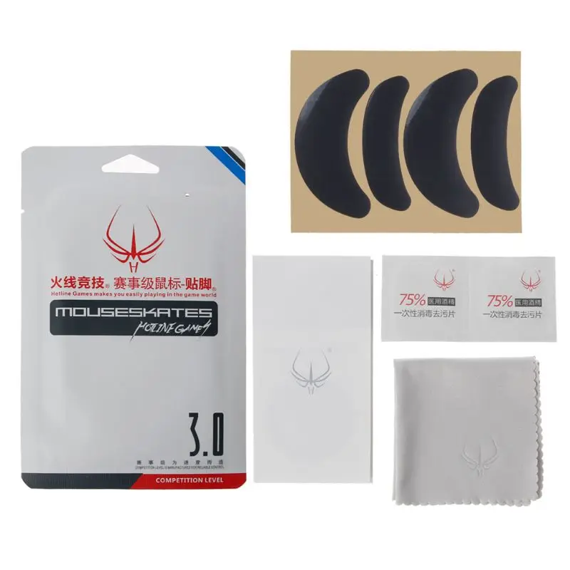 

2 Set/Pack Original Hotline Games Competition Level Mouse Feet Mouse Skates Gildes For Zowie AM/ZA11/ZA12/FK1/FK2/K+ Mouse 0.6mm