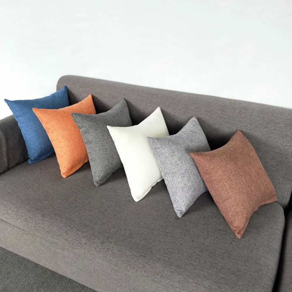 

Cushion Decorative Lining Linen 40 CM Square Pillow Cushion Sofa Car Bedroom Living Room Home Decor Zipper Cushions 19PAPR26