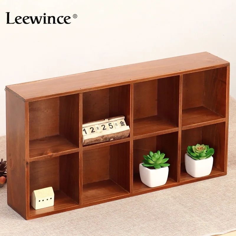 Leewince Zakka Retro Organizer Wooden Storage Box For Products Display Rangement Organizador Original Design Wood box #78 | Дом и сад