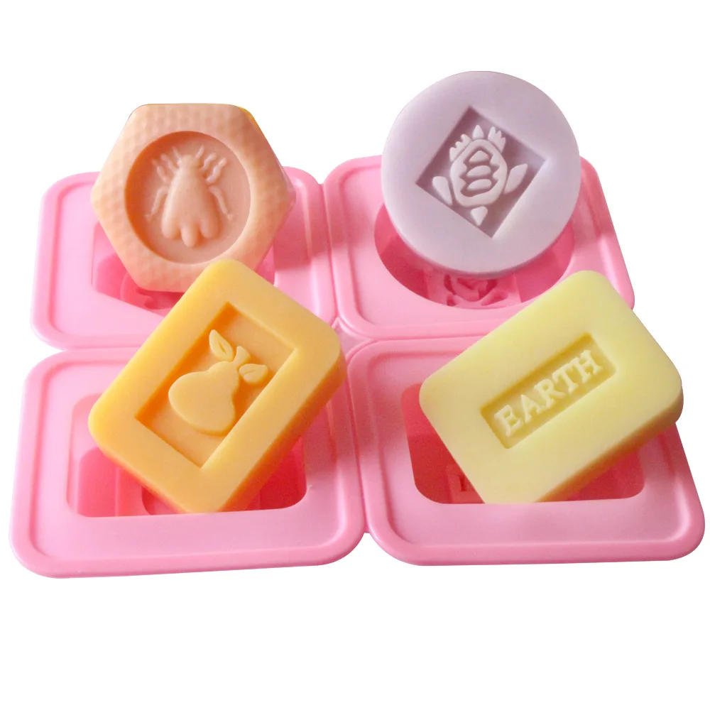 

Round Soap Making Silicone cake mould Animal Bee 3d Retangle Square Soap Molds
