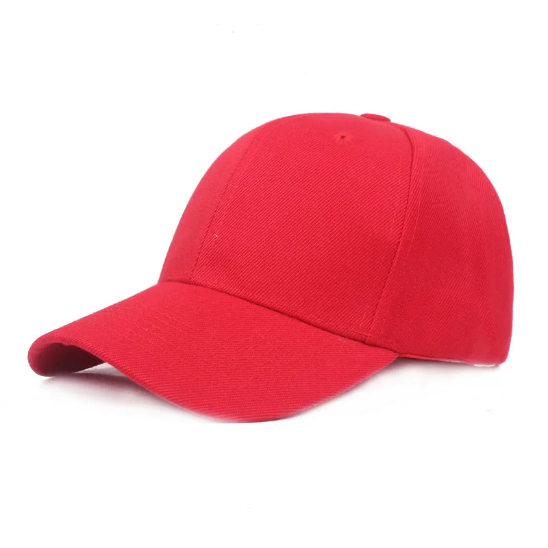 Мужская и wo Мужская кепка с козырьком и куполом, летняя бейсболка 56-59 см, регулируемая красная, черная, белая, фиолетовая, синяя, розовая, S477 - Цвет: Red