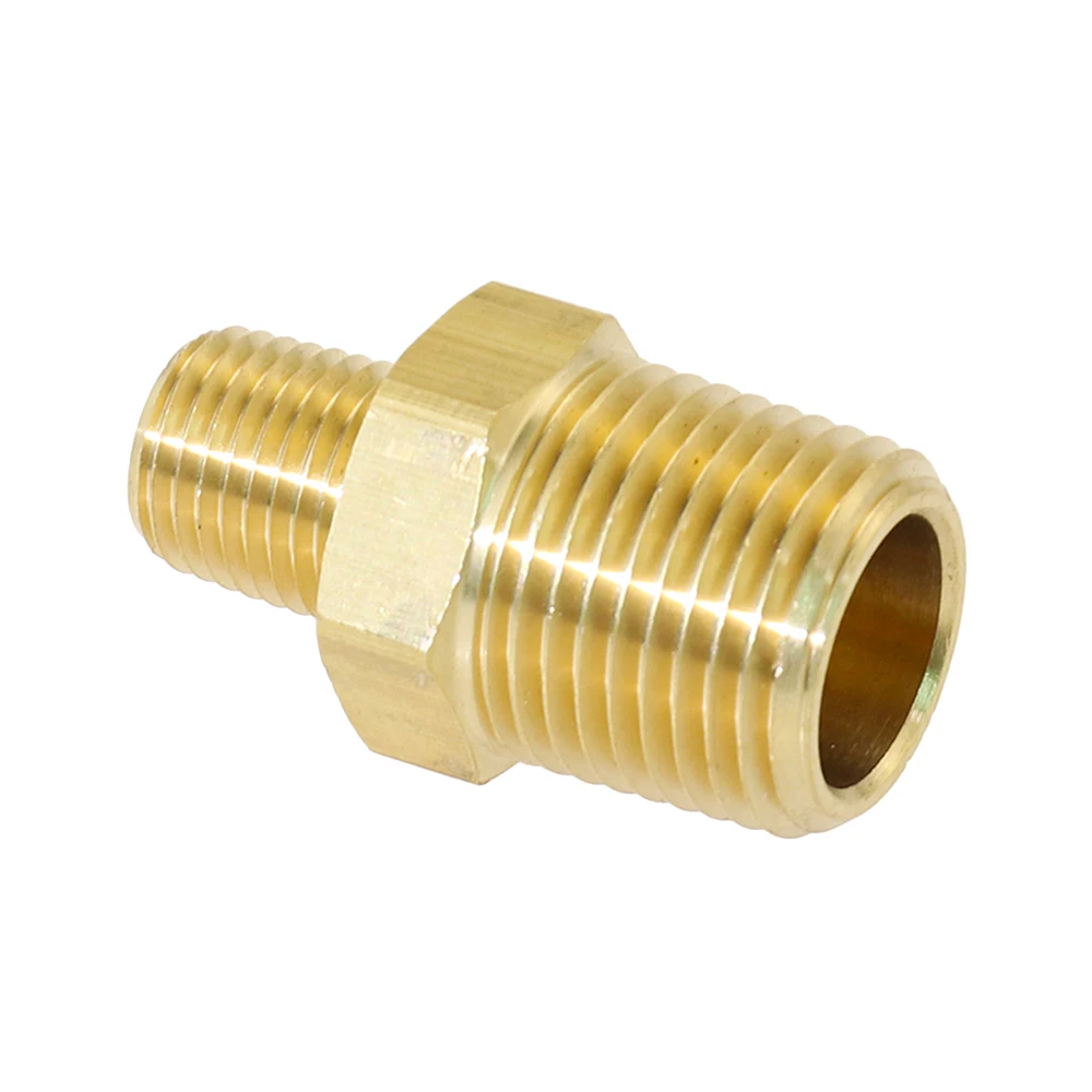 3325 130137 2шт 3/" x1/8" 3/" x1/4" 3/" x3/8" NPT Мужская резьба трубы быстрые муфты Латунь Прямой шестигранный ниппель