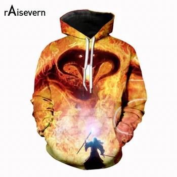 

Raisevern The Lord Of The Rings 3D Hoodies Men Women Pocket Tracksuits Hiphop Pullovers Tops Casual Hoody Sweatshirts Dropship
