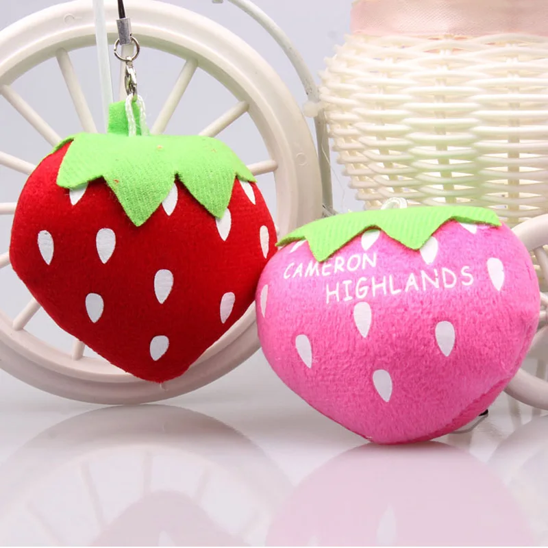 2pcs LOTS Cute Fruit Strawberry Small Plush Doll Wedding Throwing Gifts Plants Stuffed Toys For