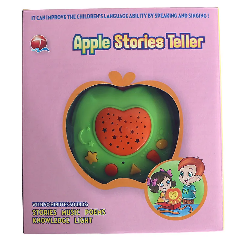 Английский Apple Stories Teller светодио дный СВЕТОДИОДНЫЙ Свет Проекция детская история