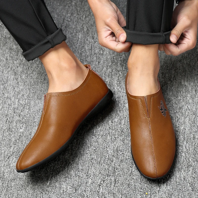 Mocassin marrom Sapatos Condução Genuínos Mokasin De Para Homme Mocassins Luxo Preto Mens Marcas branco Homens Couro Northmarch Kasual OaU1wqfq