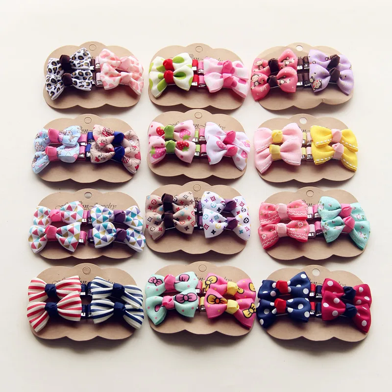 

Newly Design Children Hairgrips Kids Hair Clips Mini Headwear Grosgrain Baby Small Bow Hairpins Girls Hair Accessories