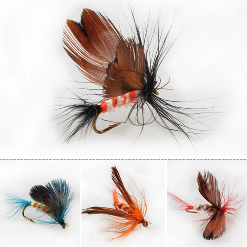 12 Pcs/Set Bionic Flies Lure Simulation Butterfly Insects Fly Fishing
