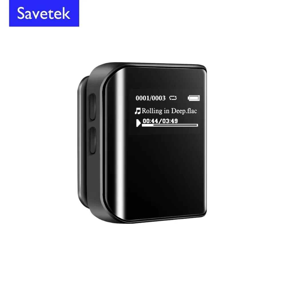 

Savetek Lossless HiFi Clip MP3 Player 8GB Mp3 Music Player Portable Audio Player Metal Case MP3 FM Radio Digital Voice Recorder