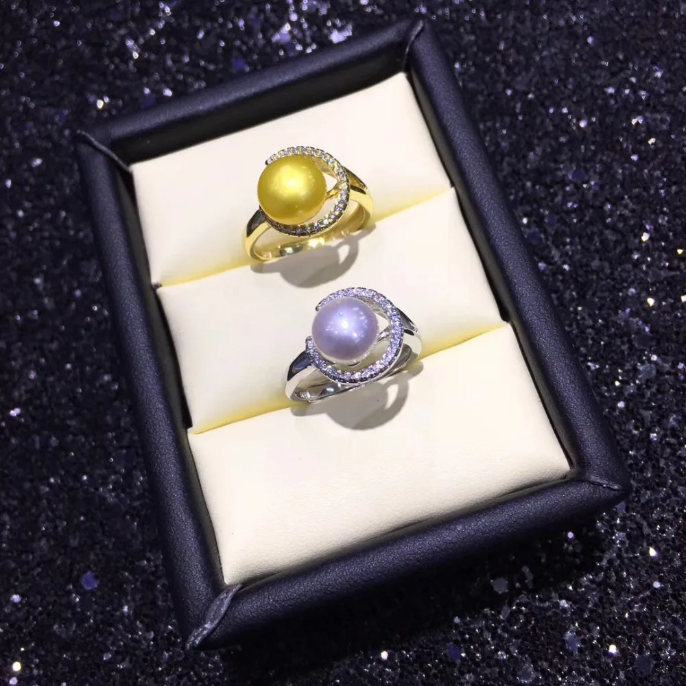 

New Arrival Pearl Ring Mountings Findings, Adjustable Ring Jewelry Setting Parts Fittings Charm Accessories Silver Jewellery