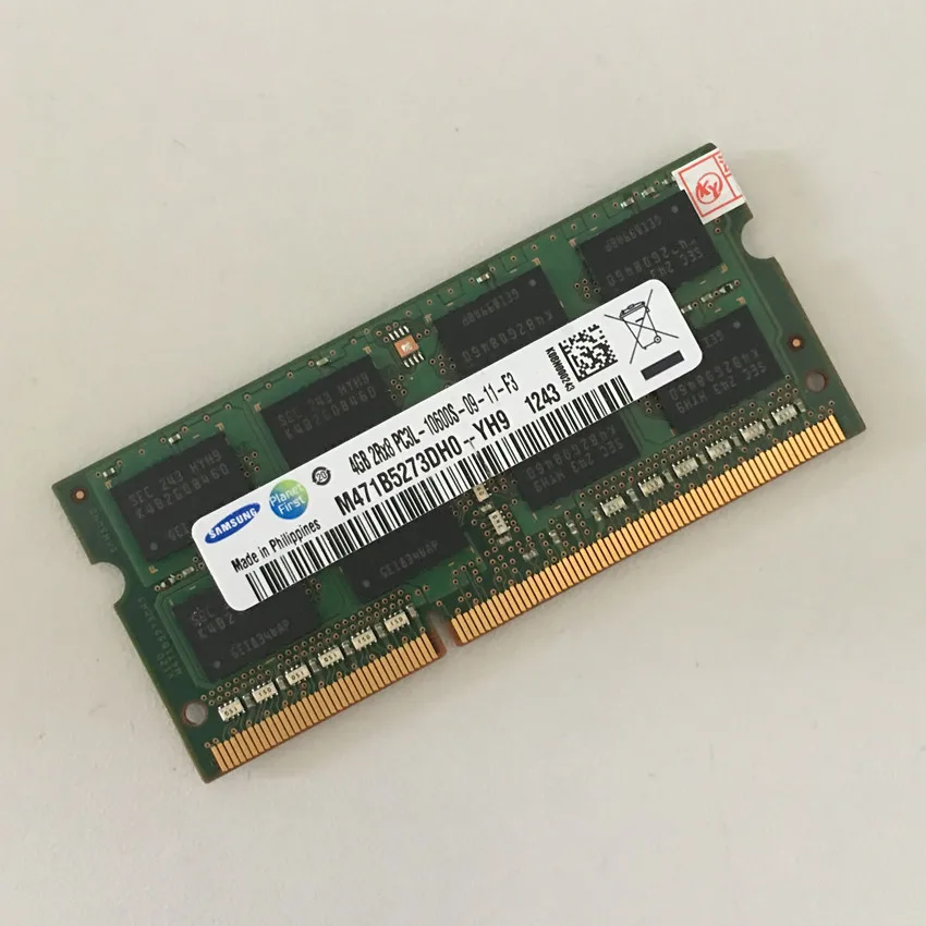 SAMSUNG ram 4GB 2Rx8 PC3-10600S DDR3 1333Mhz 1600MHz 4gb память ноутбука 4G PC3L 10600S 12800S модуль ноутбука SODIMM ram
