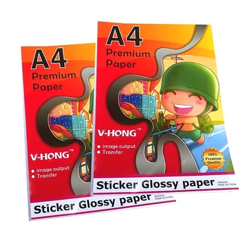 

135g A4 paper 8.3x11.7"Quick photography Purikura Label Note Album logo Advertisement inkjet printer sticker Self Adhesive paper