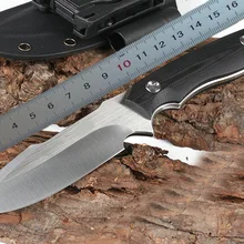 Freewolf прямой нож D2 точка падения атласное лезвие Полный Тан G10 Ручка фиксированным лезвием нож с Kydex