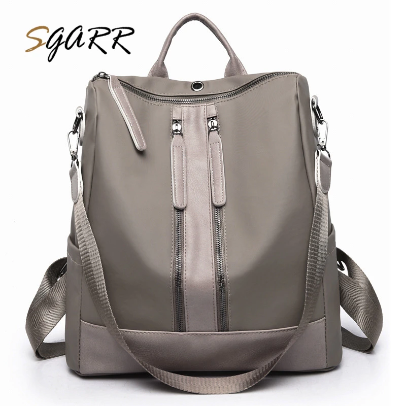 

SGARR Women Backpack Nylon Fashion Waterproof School Bag For Teenage Girls Large Capacity Travel Backpacks With Earphone Hole