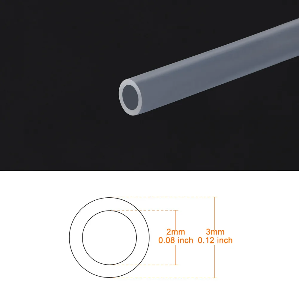 Uxcell 1x2 мм/1,5x3 мм/2x3 мм/2x4 мм 6.56ft 2 м Длина гибкий PTFE трубки Труба для 3d принтера RepRap прозрачный белый