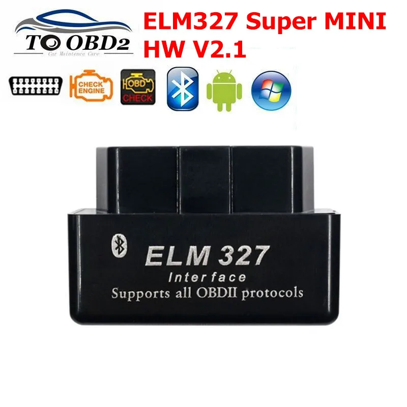 High quality Super MINI ELM327 V2.1 single board pcb obd2 Bluetooth Scanner ELM 327 V2.1 OBD2 Car diagnostic Scanner