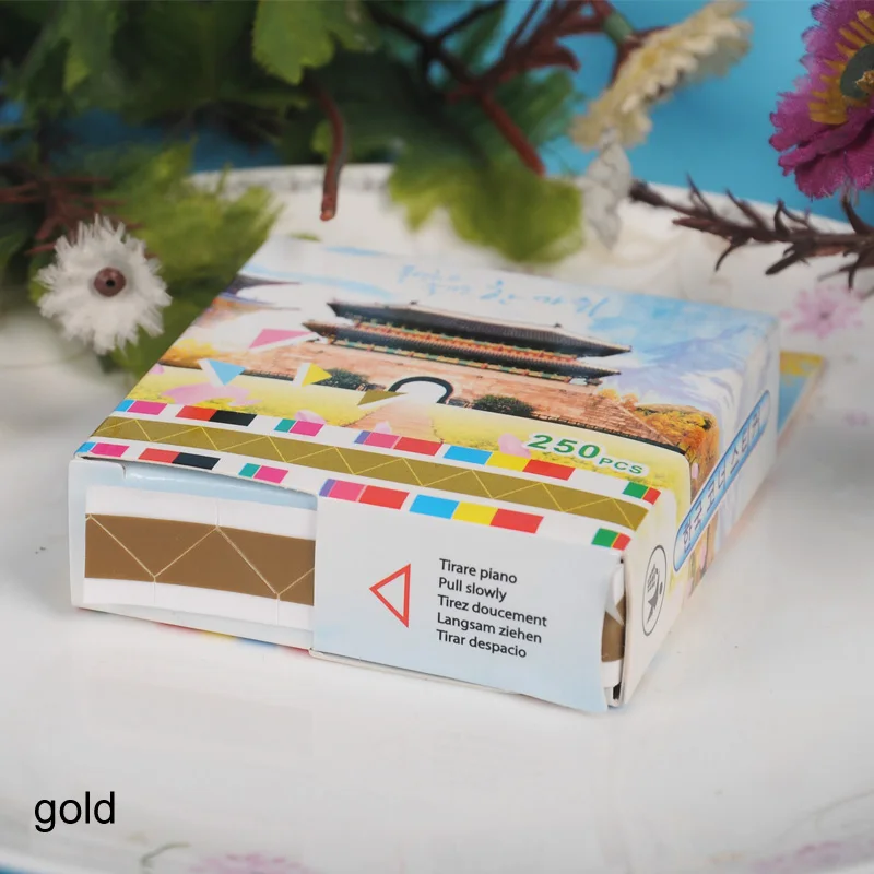 white gold 250 шт./кор. самоклеющиеся углу записки ПВХ охраняюшее окружающую среду фотоальбомы 10 видов цветов прямой накачки рамка для картины декор - Цвет: white gold