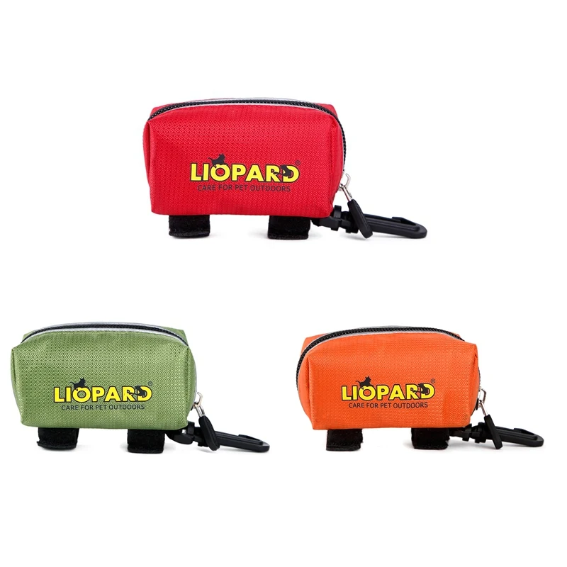 

Travel Convenient Dog Poop bag Reflective Portable Pet Cleaning Waste Poop Bag Dispenser