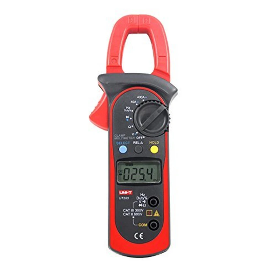 

UNI-T UT204 Multimeter True RMS Auto Range 400-600A Digital Clamp Meters w/ Frequency Test Highly Voltage Tester