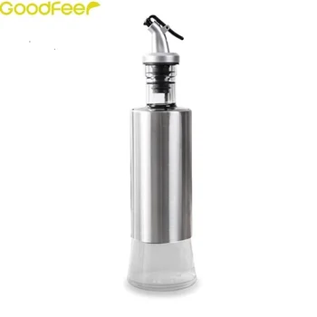 

Goodfeer 300ml Stainless Steel Vinegar Oil Storage Bottle Sauce Honey Container Condiment Bottle for Cooking BBQ Accessories