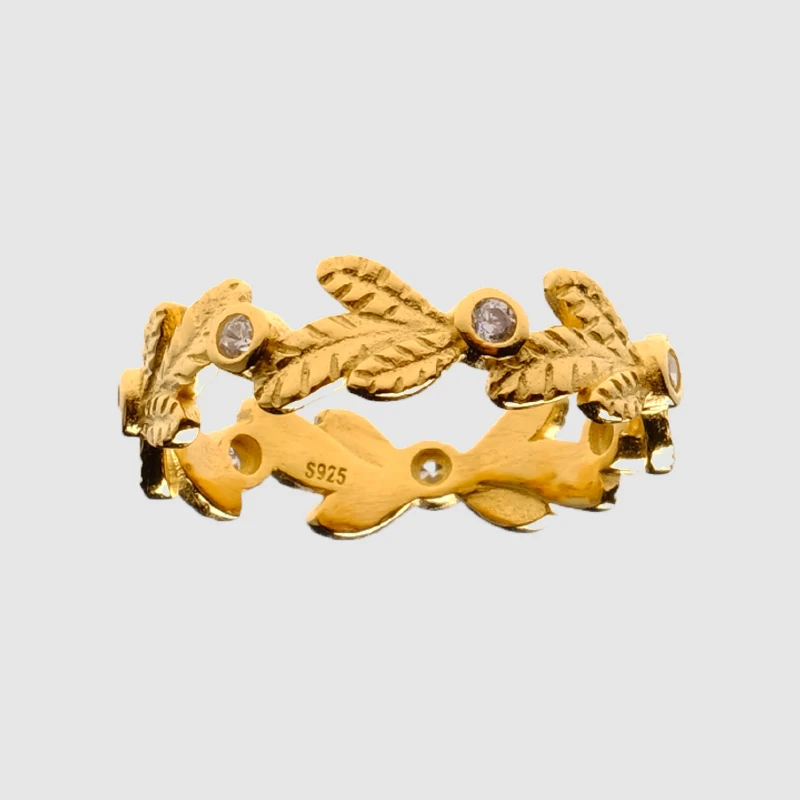 

Amorita boutique silver925 olive branch rings