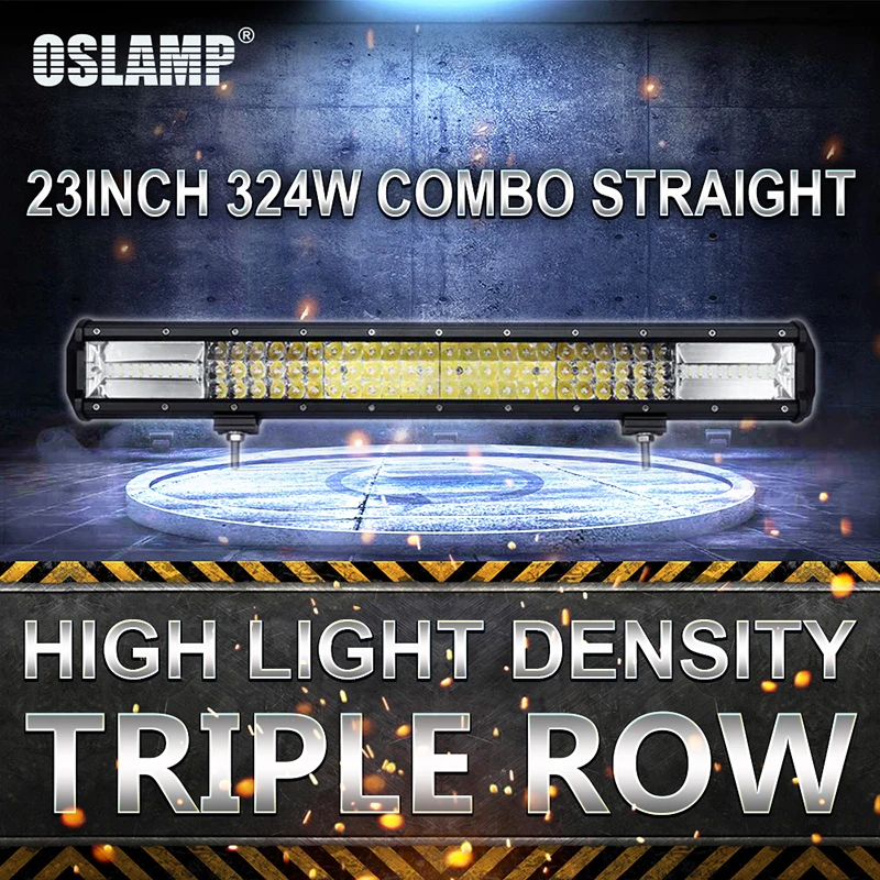 

Oslamp 324W Straight LED Light Bar for Car 23inch OffRoad Driving Combo Led Light Straight Led Bar Truck Boat ATV SUV CREE Chips