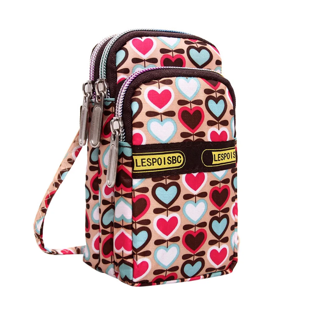 

Women's Wrist Bags Fashion Printing Zipper Shoulder Bag Mini Wrist Purse High Quality Hanging neck Bag Wrist Purse A8