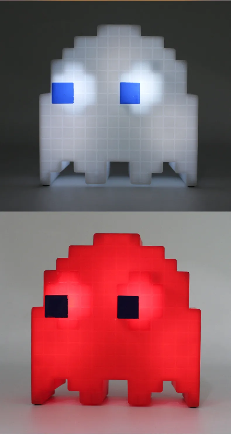 Pac-man pixel wars красочные Меняющие цвет огни pac-man ghost огни вечерние музыкальные настольные лампы