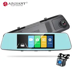 AZGIANT 6,86 "2.5D Cuved зеркальный сенсорный экран звездный свет; ночное зрение автомобильный поток камера заднего вида 1080 P видеорегистратор