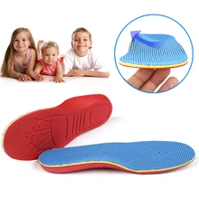 Детские памяти форма ортопедические стельки для детей обувь плоская подошва поддержка свода стопы ортопедическая колодки коррекции средства ухода за