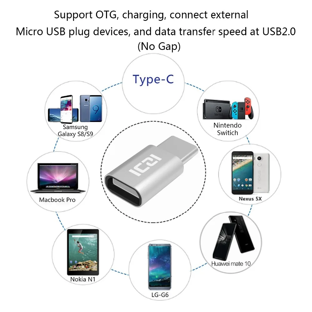 IZCI USB 3.1 Type C Male to Micro USB Female Adapter + USB 3.1 Type C Male to USB 3.0 Female Converter (four colors) IZCI USB 3.1 Type C Male to Micro USB Female Adapter + USB 3.1 Type C Male to USB 3.0 Female Converter (four colors)