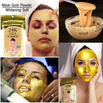 

24K Active Gold Whitening Soft Mask Gold Powder Face Anti aging Firming Skin High Moisture Molecular Homely Spa Facial Mask 50g