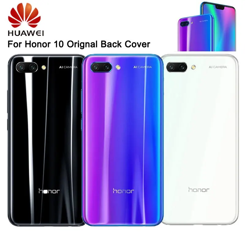 

Huawei Original Battery Glass Back Cover Door For Huawei Honor 10 5.84" Door Rear Housing Back Cover Protective Phone Cases