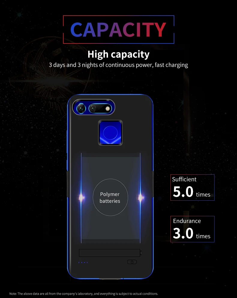 Чехол для аккумулятора 6800 мА/ч для huawei V20, чехол для внешнего аккумулятора, тонкое быстрое зарядное устройство, внешний аккумулятор, чехол для huawei Honor V20