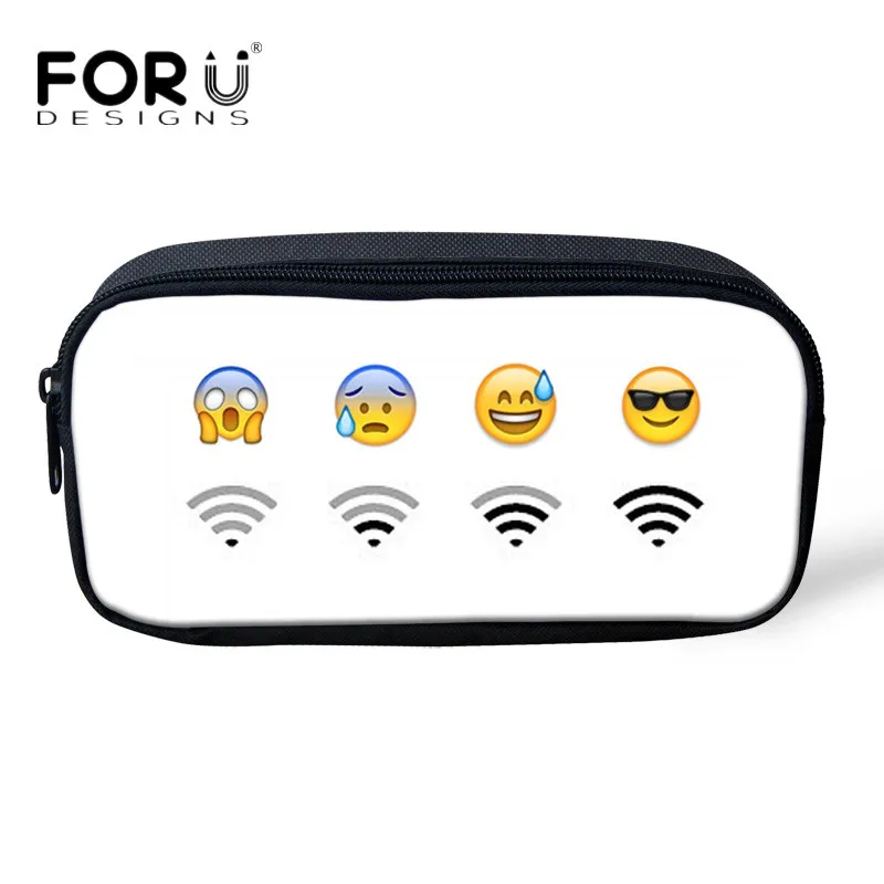 Forudesigns emoji Wi-Fi 3D печать Пенал Cosmetic Сумки для Для женщин Обувь для девочек школьные канцелярские принадлежности хранения сумка с