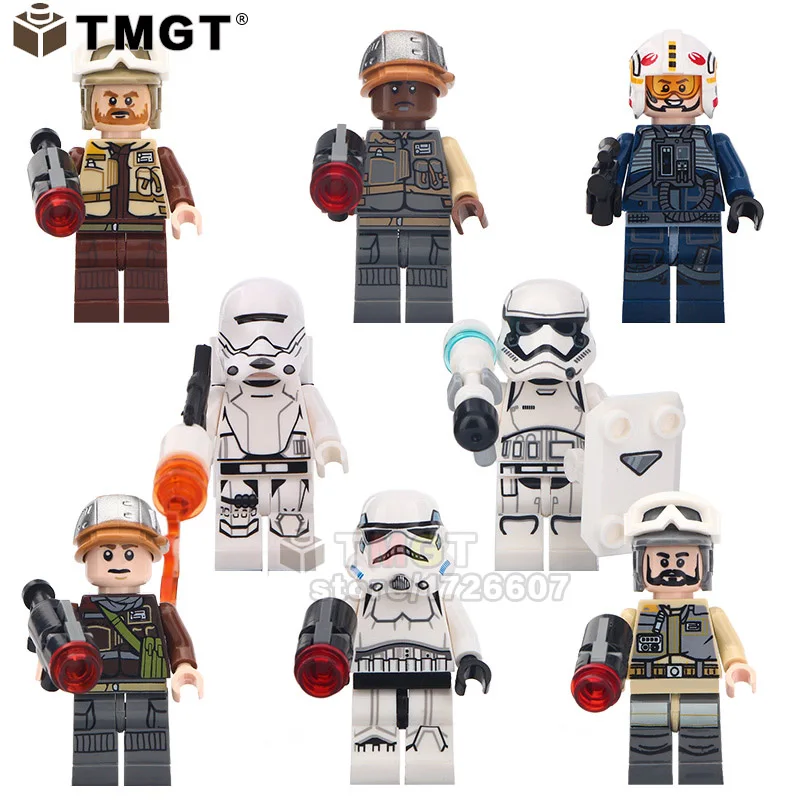 

TMGT 1Set of Star Wars Stormtroopers Rebel Pilot First Order Flametrooper Rebel Darth Vader Figure Educational Toys For Children