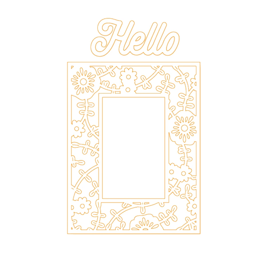

Flowers Blooming Frame Dies Metal Cutting Dies Embossing Scrapbooking Stencil Craft Cut Dies For DIY Card Crafts Handmade