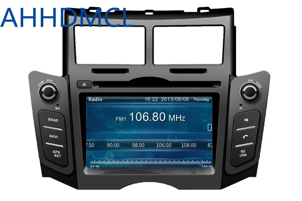 Top AHHDMCL Car Multimedia Player DVD Radio Stereo Audio GPS Navigation For Toyota Yaris 2005 2006 2007 2008 2009 2010 2011 3