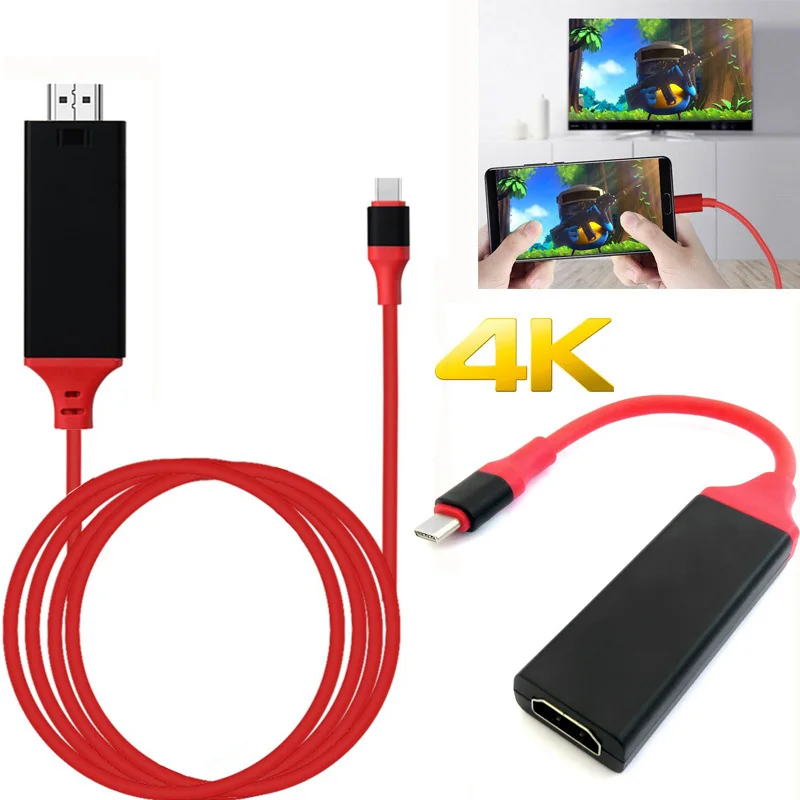 

Type C to HDMI TV HDTV Video Converter AV Cable Adapter for MacBook Google ChromeBook Samsung Galaxy S8 S9 S10 Note 8 Note9 S10e