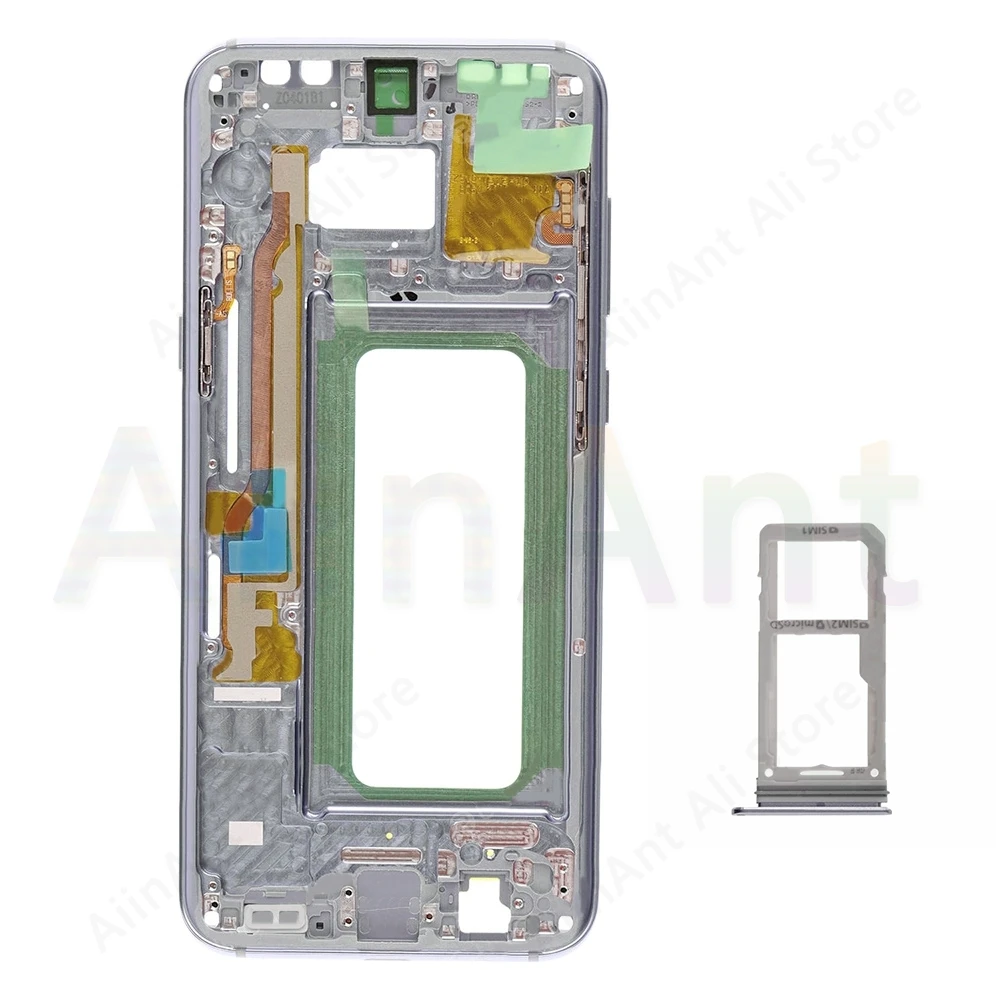

Lcd Holder Middle Front Bezel Frame For Samsung Galaxy S8 Plus G955F S8 G950F Metal Plate Housing Cover Sim Card Holder