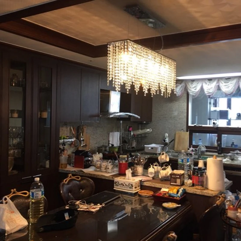 Kristall anhänger lampe Küche hängen esszimmer lichter Moderne LED