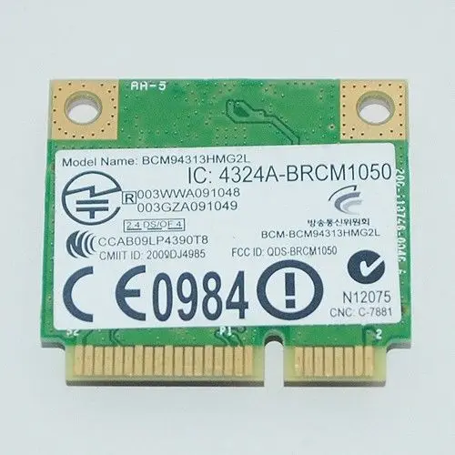 DW1501 Беспроводной-N Wlan половина-мини-плата Broadcom Bcm94313hmg2l whdpc для DELL N4030 N5010 13R 1564 17R