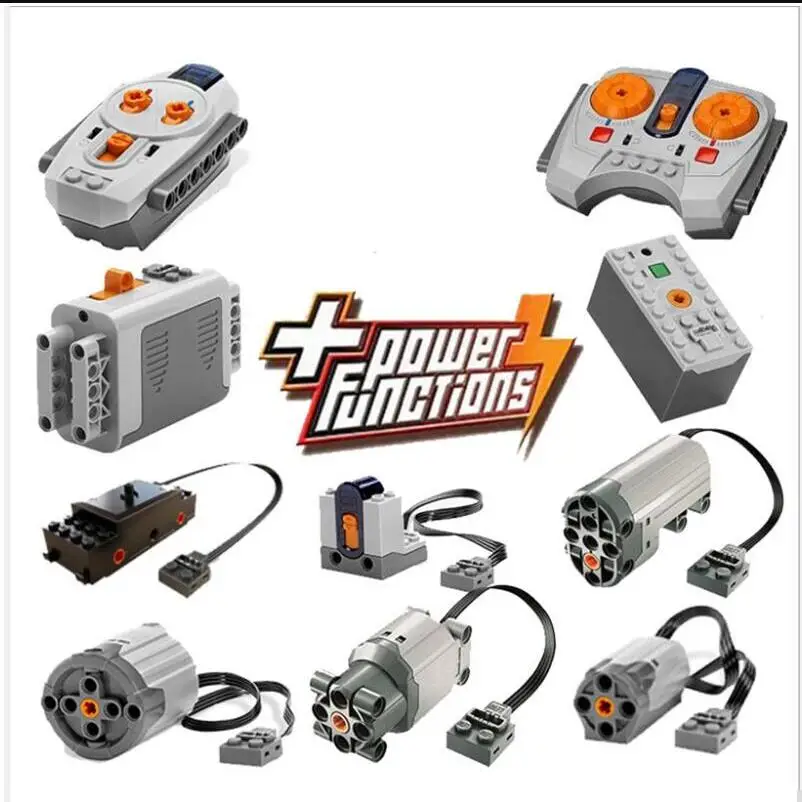 

Power Function MOC Techinc Mechanical Servo Motor Set IR RX TX Remote Receiver LED Light Battery Box Building Blocks 8879 8884