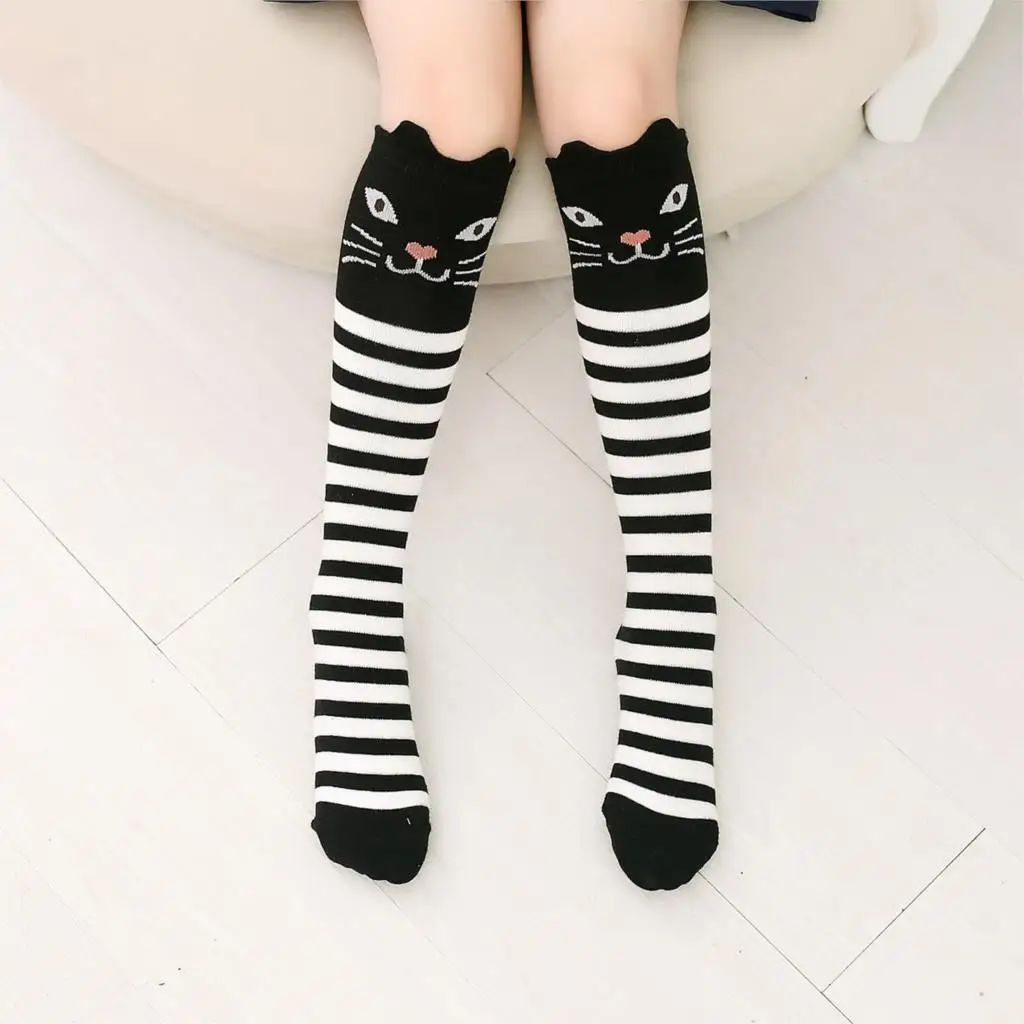 Black Cat Baby Leg Warmer Print Animal Cotton Baby Kids Leg Warmer Knee