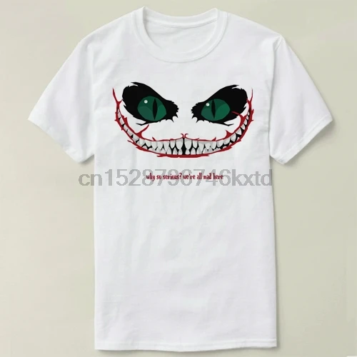 

Tim Burton Cheshire Cat Joker Diy Tee T Shirt Short Sleeve T Shirt Summer Cmt