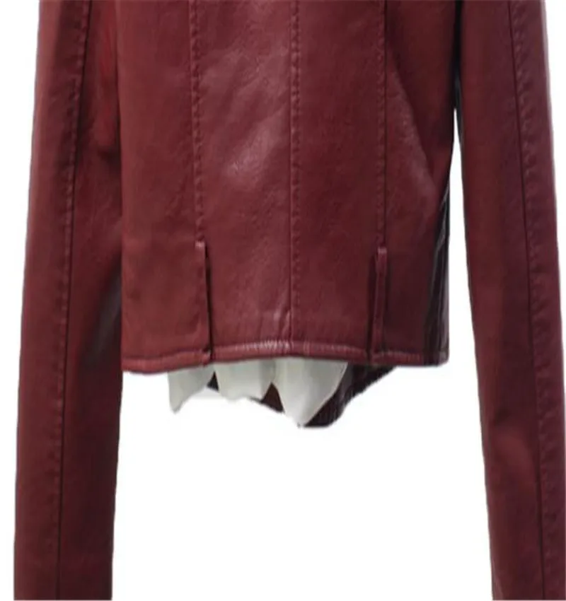 Красное вино S-XXL XXXL русский Модные женские Pu кожаные куртки уличный стиль Кофты для фитнеса пальто красивый личности Тонкий